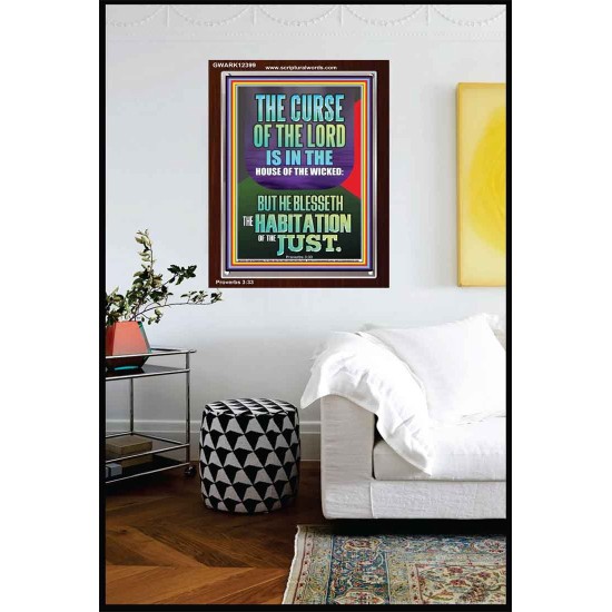 THE LORD BLESSED THE HABITATION OF THE JUST  Large Scriptural Wall Art  GWARK12399  