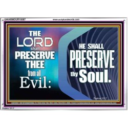 THY SOUL IS PRESERVED FROM ALL EVIL  Wall Décor  GWARMOUR10087  "18X12"