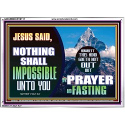 WITH GOD NOTHING SHALL BE IMPOSSIBLE  Modern Wall Art  GWARMOUR10111  "18X12"
