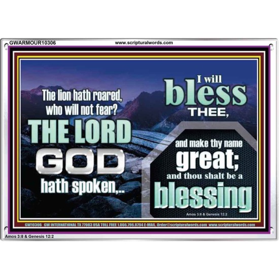 I BLESS THEE AND THOU SHALT BE A BLESSING  Custom Wall Scripture Art  GWARMOUR10306  