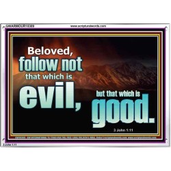 FOLLOW NOT WHICH IS EVIL  Custom Christian Artwork Acrylic Frame  GWARMOUR10309  "18X12"