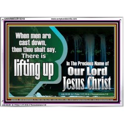 YOU ARE LIFTED UP IN CHRIST JESUS  Custom Christian Artwork Acrylic Frame  GWARMOUR10310  "18X12"
