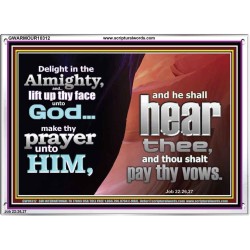 DELIGHT IN THE ALMIGHTY  Unique Scriptural ArtWork  GWARMOUR10312  "18X12"