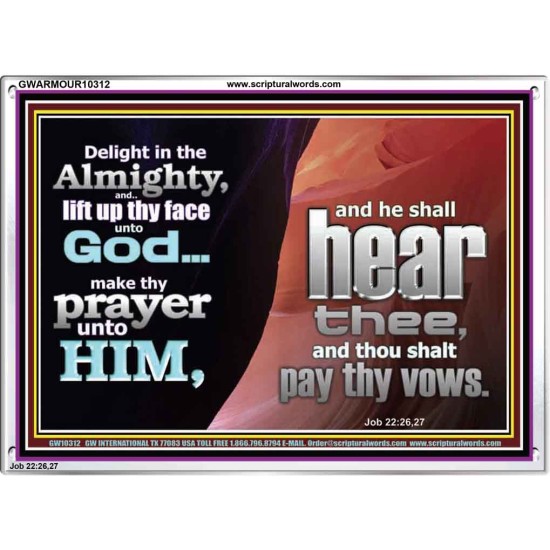 DELIGHT IN THE ALMIGHTY  Unique Scriptural ArtWork  GWARMOUR10312  