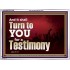 IT SHALL TURN TO YOU FOR A TESTIMONY  Inspirational Bible Verse Acrylic Frame  GWARMOUR10339  "18X12"