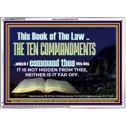 DO NOT IGNORE THE TEN COMMANDMENTS  Unique Power Bible Acrylic Frame  GWARMOUR10373  "18X12"