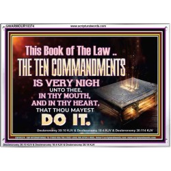 KEEP THE TEN COMMANDMENTS FERVENTLY  Ultimate Power Acrylic Frame  GWARMOUR10374  "18X12"