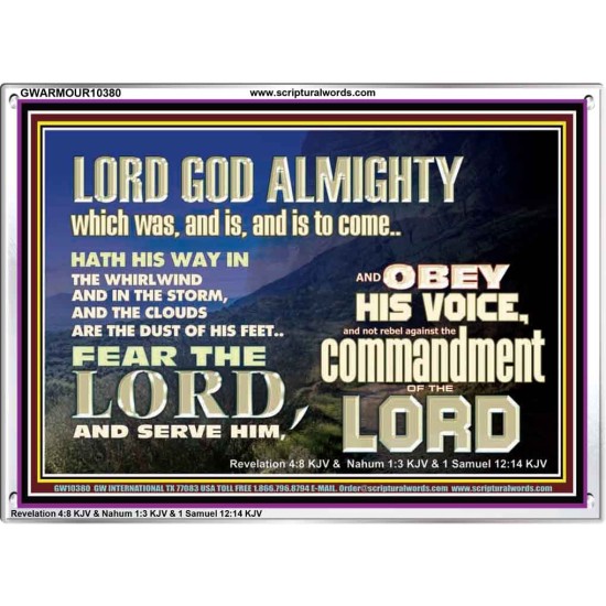 REBEL NOT AGAINST THE COMMANDMENTS OF THE LORD  Ultimate Inspirational Wall Art Picture  GWARMOUR10380  