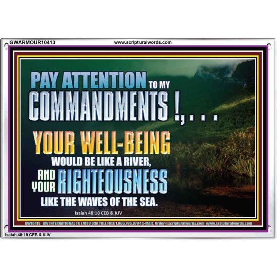 LET YOUR RIGHTEOUSNESS BE LIKE THE WAVES OF THE SEA  Church Acrylic Frame  GWARMOUR10413  