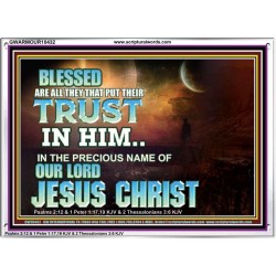 THE PRECIOUS NAME OF OUR LORD JESUS CHRIST  Bible Verse Art Prints  GWARMOUR10432  "18X12"