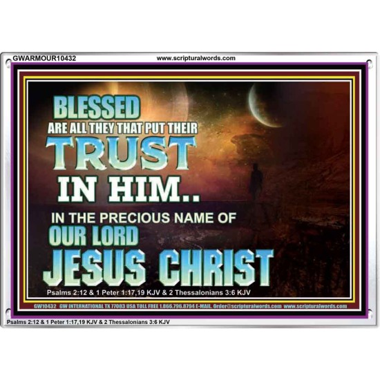 THE PRECIOUS NAME OF OUR LORD JESUS CHRIST  Bible Verse Art Prints  GWARMOUR10432  