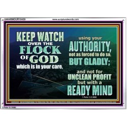 WATCH THE FLOCK OF GOD IN YOUR CARE  Scriptures Décor Wall Art  GWARMOUR10439  "18X12"
