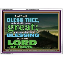 THOU SHALL BE A BLESSINGS  Acrylic Frame Scripture   GWARMOUR10451  "18X12"