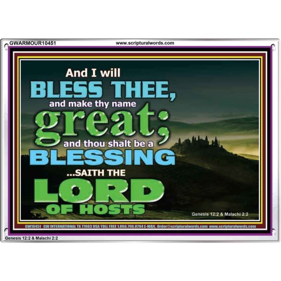 THOU SHALL BE A BLESSINGS  Acrylic Frame Scripture   GWARMOUR10451  