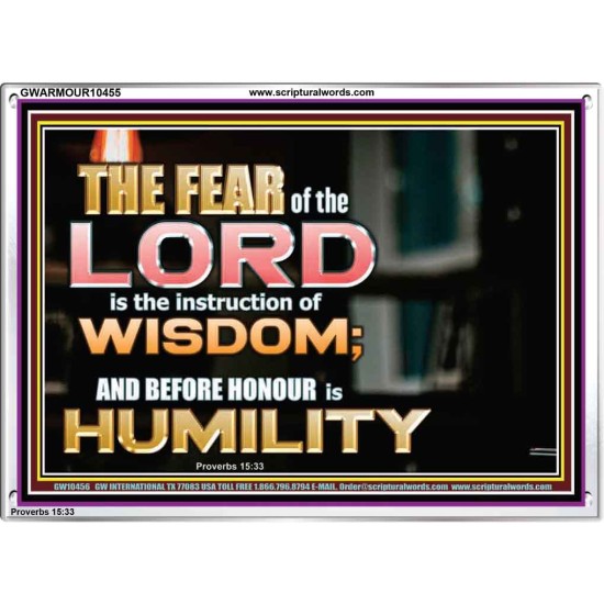 BEFORE HONOUR IS HUMILITY  Scriptural Acrylic Frame Signs  GWARMOUR10455  