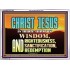 CHRIST JESUS OUR WISDOM, RIGHTEOUSNESS, SANCTIFICATION AND OUR REDEMPTION  Encouraging Bible Verse Acrylic Frame  GWARMOUR10457  "18X12"
