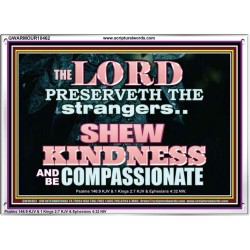 SHEW KINDNESS AND BE COMPASSIONATE  Christian Quote Acrylic Frame  GWARMOUR10462  "18X12"