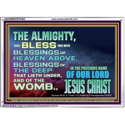 DO YOU WANT BLESSINGS OF THE DEEP  Christian Quote Acrylic Frame  GWARMOUR10463  "18X12"