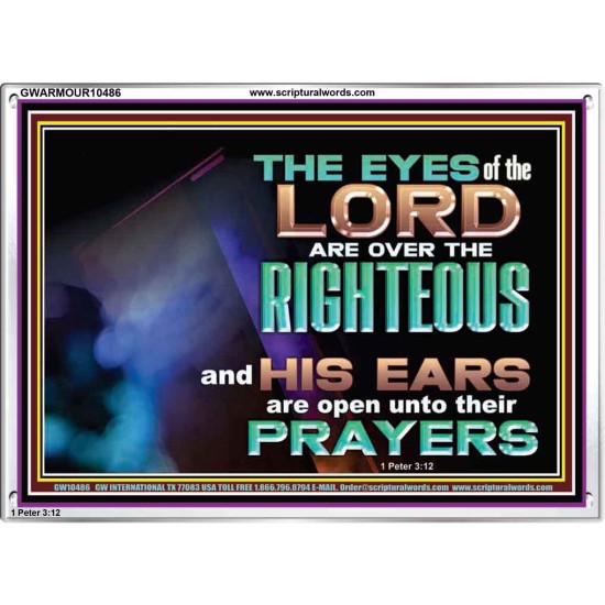 THE EYES OF THE LORD ARE OVER THE RIGHTEOUS  Religious Wall Art   GWARMOUR10486  