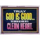 TRULY GOD IS GOOD TO THOSE WITH CLEAN HEART  Scriptural Portrait Acrylic Frame  GWARMOUR10510  