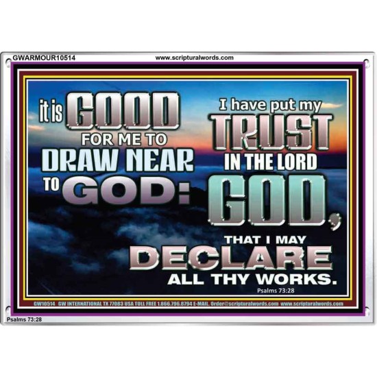 DRAW NEARER TO THE LIVING GOD  Bible Verses Acrylic Frame  GWARMOUR10514  