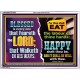EAT THE LABOUR OF THINE HAND  Scriptural Portrait Glass Acrylic Frame  GWARMOUR10518  