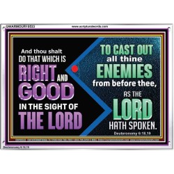 DO THAT WHICH IS RIGHT AND GOOD IN THE SIGHT OF THE LORD  Righteous Living Christian Acrylic Frame  GWARMOUR10533  "18X12"