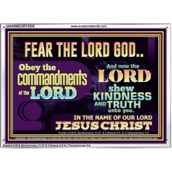 OBEY THE COMMANDMENT OF THE LORD  Contemporary Christian Wall Art Acrylic Frame  GWARMOUR10539  "18X12"