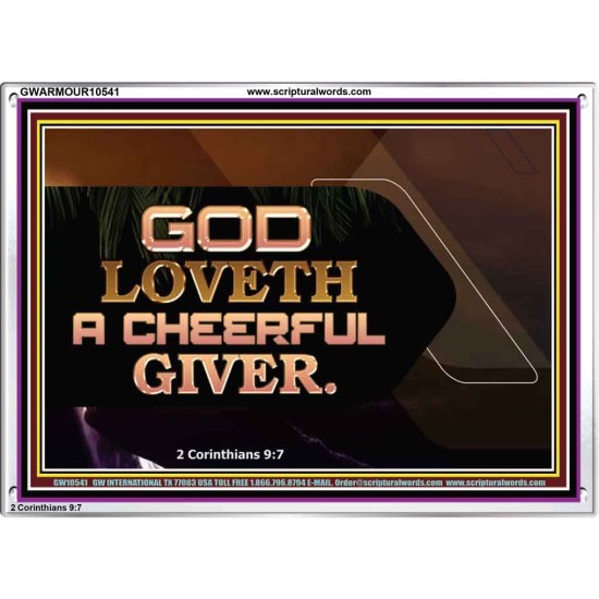 GOD LOVETH A CHEERFUL GIVER  Christian Paintings  GWARMOUR10541  