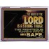 THE NAME OF THE LORD IS A STRONG TOWER  Contemporary Christian Wall Art  GWARMOUR10542  "18X12"