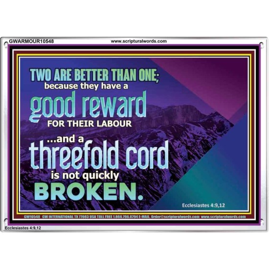 TWO ARE BETTER THAN ONE  Contemporary Christian Wall Art Acrylic Frame  GWARMOUR10548  