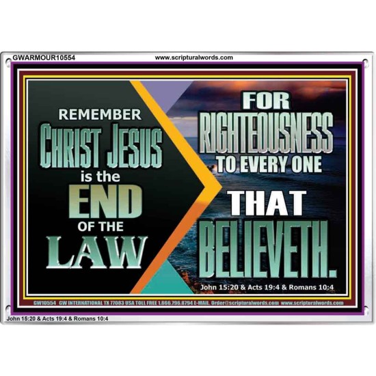 CHRIST JESUS OUR RIGHTEOUSNESS  Encouraging Bible Verse Acrylic Frame  GWARMOUR10554  