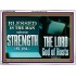 BLESSED IS THE MAN WHOSE STRENGTH IS IN THE LORD  Christian Paintings  GWARMOUR10560  "18X12"