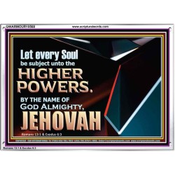 JEHOVAH ALMIGHTY THE GREATEST POWER  Contemporary Christian Wall Art Acrylic Frame  GWARMOUR10568  "18X12"