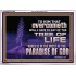 HE THAT OVERCOMETH  Bible Verse Acrylic Frame  GWARMOUR10583  "18X12"