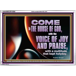 THE VOICE OF JOY AND PRAISE  Wall Décor  GWARMOUR10589  "18X12"