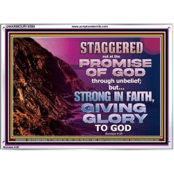 STAGGERED NOT AT THE PROMISE OF GOD  Custom Wall Art  GWARMOUR10599  "18X12"