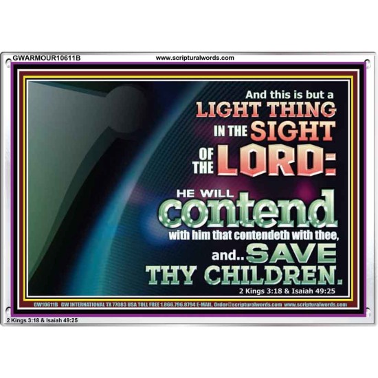 LIGHT THING IN THE SIGHT OF THE LORD  Unique Scriptural ArtWork  GWARMOUR10611B  