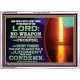 CONDEMN EVERY TONGUE THAT RISES AGAINST YOU IN JUDGEMENT  Custom Inspiration Scriptural Art Acrylic Frame  GWARMOUR10616B  
