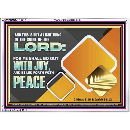 GO OUT WITH JOY AND BE LED FORTH WITH PEACE  Custom Inspiration Bible Verse Acrylic Frame  GWARMOUR10617  
