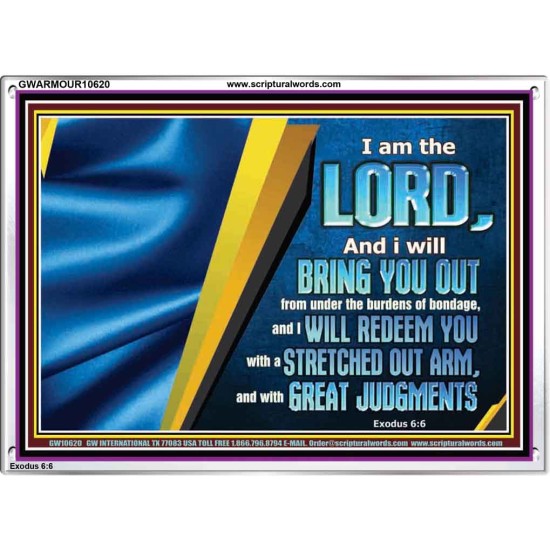 I WILL REDEEM YOU WITH A STRETCHED OUT ARM  New Wall Décor  GWARMOUR10620  