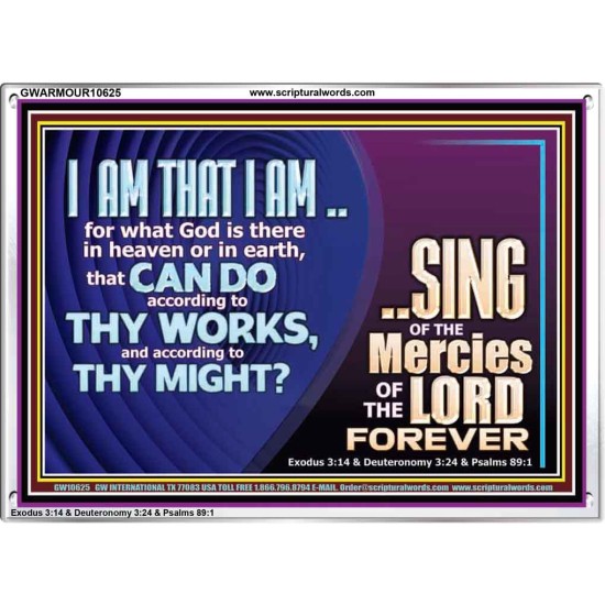 I AM THAT I AM GREAT AND MIGHTY GOD  Bible Verse for Home Acrylic Frame  GWARMOUR10625  