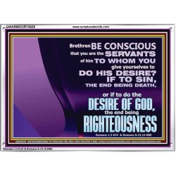 DOING THE DESIRE OF GOD LEADS TO RIGHTEOUSNESS  Bible Verse Acrylic Frame Art  GWARMOUR10628  "18X12"