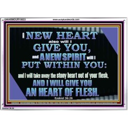 I WILL GIVE YOU A NEW HEART AND NEW SPIRIT  Bible Verse Wall Art  GWARMOUR10633  "18X12"