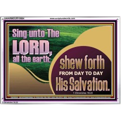 TESTIFY OF HIS SALVATION DAILY  Unique Power Bible Acrylic Frame  GWARMOUR10664  "18X12"