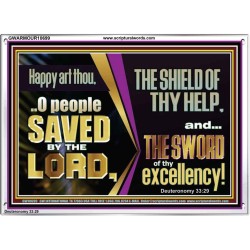 O PEOPLE SAVED BY THE LORD  Children Room Wall Acrylic Frame  GWARMOUR10699  "18X12"