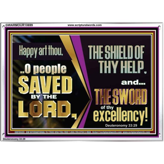 O PEOPLE SAVED BY THE LORD  Children Room Wall Acrylic Frame  GWARMOUR10699  