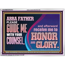 ABBA FATHER PLEASE GUIDE US WITH YOUR COUNSEL  Ultimate Inspirational Wall Art  Acrylic Frame  GWARMOUR10701  