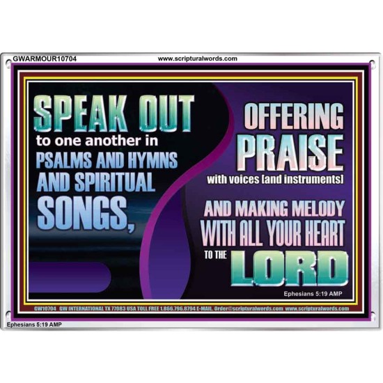 MAKE MELODY TO THE LORD WITH ALL YOUR HEART  Ultimate Power Acrylic Frame  GWARMOUR10704  