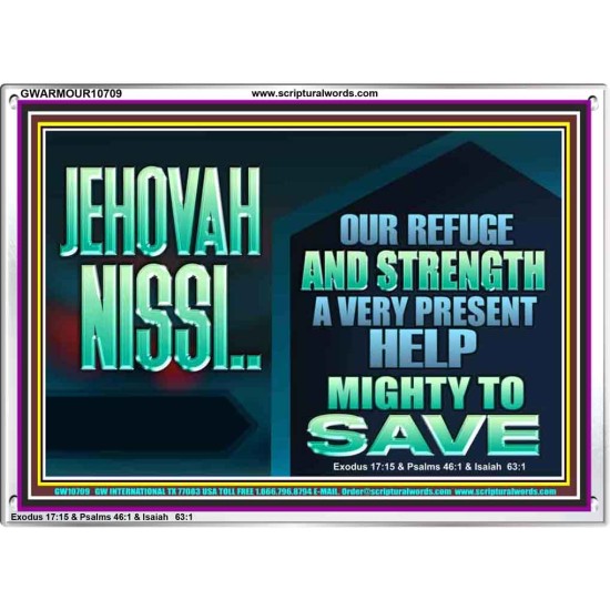 JEHOVAH NISSI A VERY PRESENT HELP  Sanctuary Wall Acrylic Frame  GWARMOUR10709  